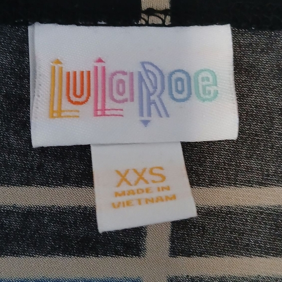 LuLaRoe Orange Blue Boxy Short Sleeve T-Shirt XXS Colorful - Picture 5 of 8